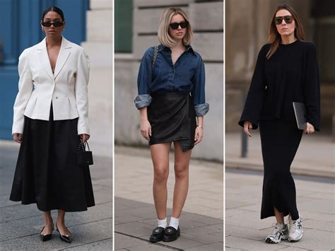 come abbinare una gonna nera a tubino|Come indossare la gonna nera: 5 idee dallo street style .